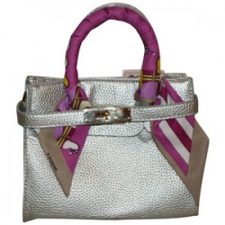 GIRL'S MINI B LOCK BAG (SILVER) 