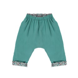 Axel Reversible Pants - Aqua Green/Strawberry Print