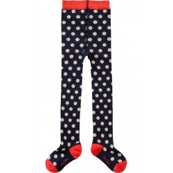 MORNING MAILLOT TIGHTS BLUW W/BEIGE DOTS
