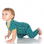 Print short Sleeve Pajama Set in Oasis Worms Print short Sleeve Pajama Set in Oasis Worms