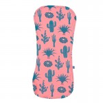 Burp Cloth Set in Strawberry Cactus and Seagrass 