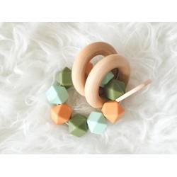 Vintage Olive teether Rattle  Vintage Olive teether Rattle