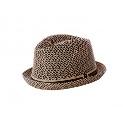 Two Tone Paper Braid Fedora