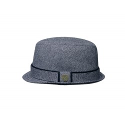 Herringbone Fedora with Navy Corduroy Piping