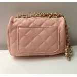 GIRL'S MEDIUM CHANEL STYLE QUILTED BAG ***PINK, BLACK*** GIRL'S MEDIUM CHANEL STYLE QUILTED BAG ***PINK, BLACK***