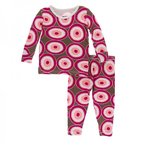 Print Long Sleeve Pajama Set in Falcon Agate Slices