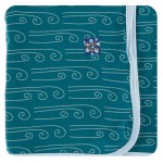 Print Long Sleeve Pajama Set in Heritage Blue Wind Print Long Sleeve Pajama Set in Heritage Blue Wind