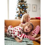 Holiday Print Long Sleeve Pajama Set in Crimson Deck the Halls