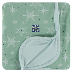 Holiday Print Toddler Blanket in Shore Snowflakes 