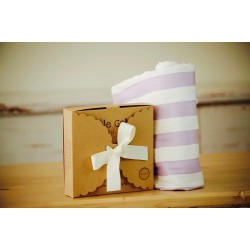 Mongolian Cashmere + Cotton Blend Little Gabies Baby Blanket (Lavender) 