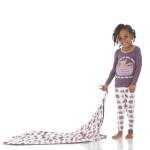 Print Long Sleeve Pajama Set in Fig Bush Baby 