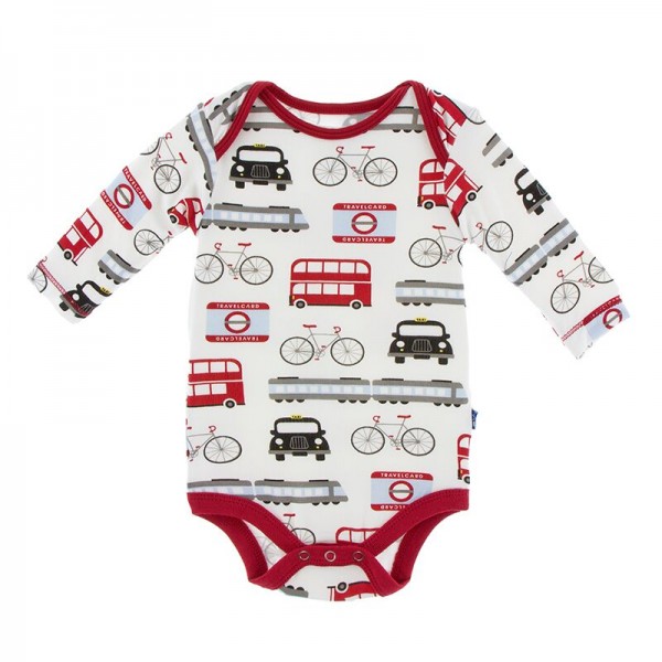 Print Long Sleeve One Piece in London Transport 