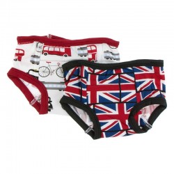 Training Pants Set in Natural London Transport and Union Jack