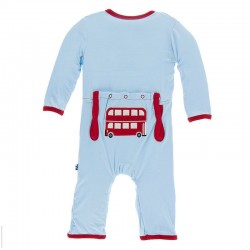 Appliqué Coverall with Zipper in Double Decker 