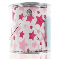 Print Fitted Crib Sheet in Flamingo Star