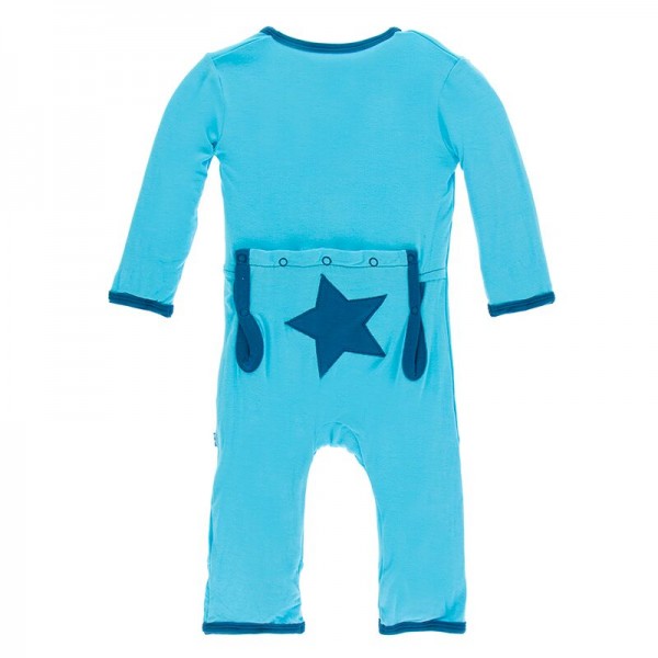 Appliqué Coverall with Zipper in Confetti Star