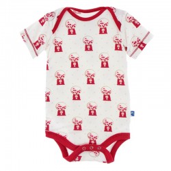 Print Short Sleeve One Piece in Natural Gumball Machine