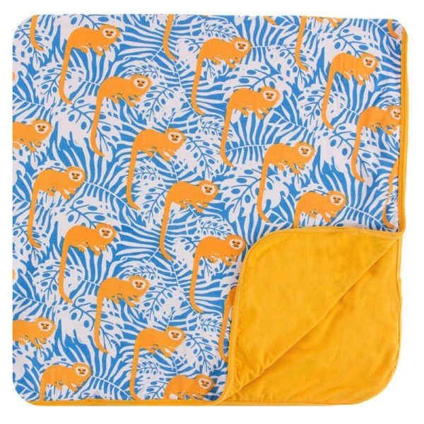 Print Toddler Blanket in Tamarin Monkey