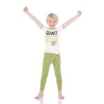 Print Short Sleeve Pajama Set in Meadow Soccer