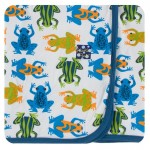 Print Short Sleeve Pajama Set in Amazon Frogs 