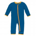 Appliqué Coverall with Zipper in Twilight Samba