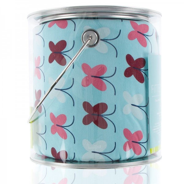 Print Fitted Crib Sheet in Tallulah's Butterfly