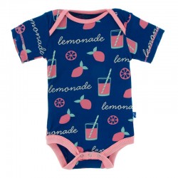 Print Short Sleeve One Piece in Pink Lemonade 