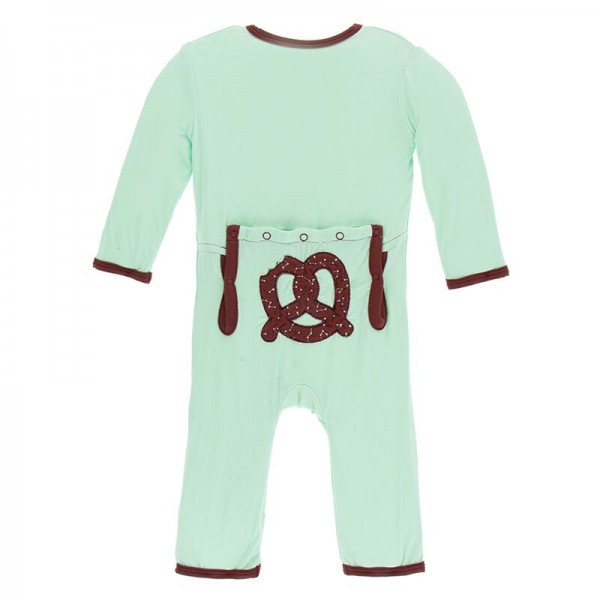 Appliqué Coverall with Zipper in Giant Pretzel 