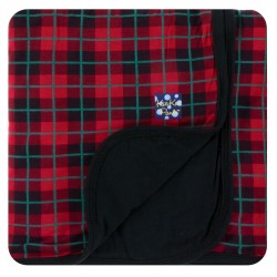 Holiday Print Stroller Blanket in Plaid