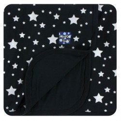 Holiday Print Stroller Blanket in Silver Stars