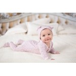 Ruffle Kimono NewBorn Gift Set in Fleur de Lis 