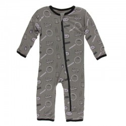 Print Coverall with Zipper in Par Avion