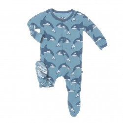 Print Footie in Blue Moon Orca