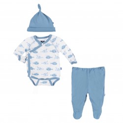 Kimono NewBorn Gift Set in Boy Cowfish