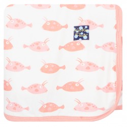 Print Swaddling Blanket in Girl Cowfish