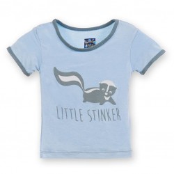 Short Sleeve Print Tee in Pond Little Stinker