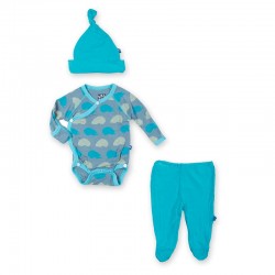 Kimono NewBorn Gift Set in Dusty Sky Porcupine 