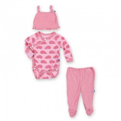 Ruffle Kimono NewBorn Gift Set in Lotus Porcupine 