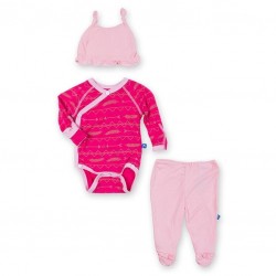 Ruffle Kimono NewBorn Gift Set in Prickly Pear Southwest