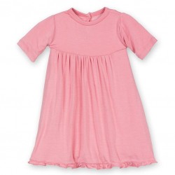 Basic Classic Short Sleeve Swing Dress in Lotus