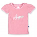 Short Sleeve Applique Puff Tee in Desert Rose Wild Horses