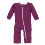 Appliqué Coverall with Zipper in Grapevine Sheep 