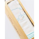 Little Gabies Baby Blanket with Love from Ethiopia - Happy Rhino (Blue) 