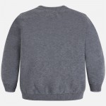 Boys Grey V-neck Knitted Sweater