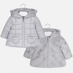 Baby Girl Reversible Faux Fur Coat Baby Girl Reversible Faux Fur Coat