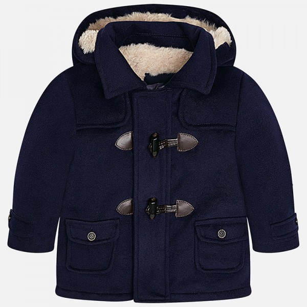 Baby Boy Faux Fur Lined Duffle Coat