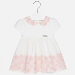 Baby Girl Embroidered Tulle Short Sleeve Dress Baby Girl Embroidered Tulle Short Sleeve Dress