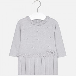 Baby Girl Silver Knitted Dress Baby Girl Silver Knitted Dress