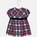 Baby Girl Checkered Short Sleeve Dress