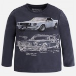 Boy Long Sleeve T-shirt with Car Print
